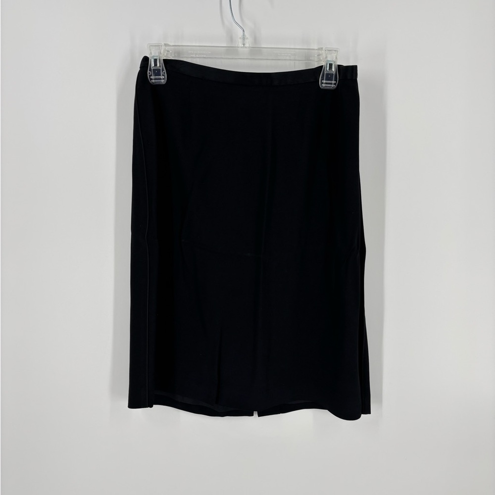 Vintage Ann Taylor Black Pencil Skirt Size 8 Lined Career Office Workwear 90s